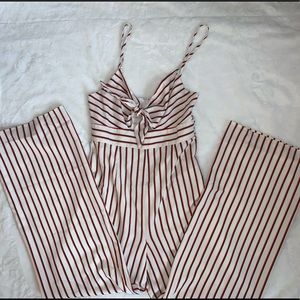 Forever 21 Striped Flowy Jumpsuit